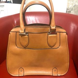 LONDON FOG cognac fancy purse